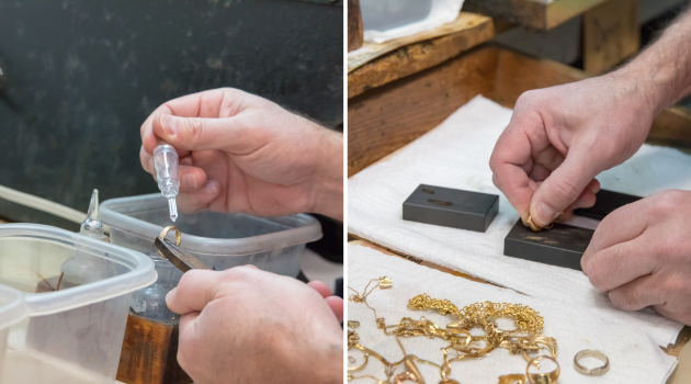 Zelta izstrādājumu proves noteikšana