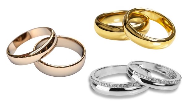 Rozā, Dzeltenā un Baltā zelta gredzeni Rozā, Dzeltenā un Baltā zelta gredzeni