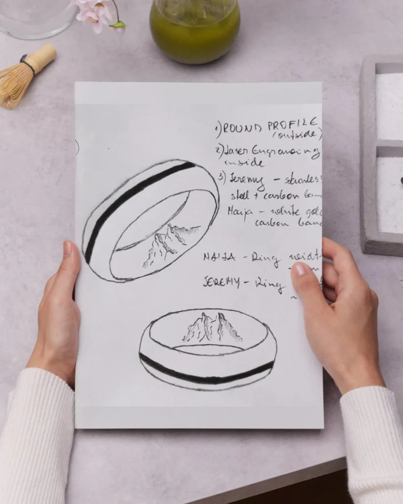 Laulības gredzeni ar stāstu