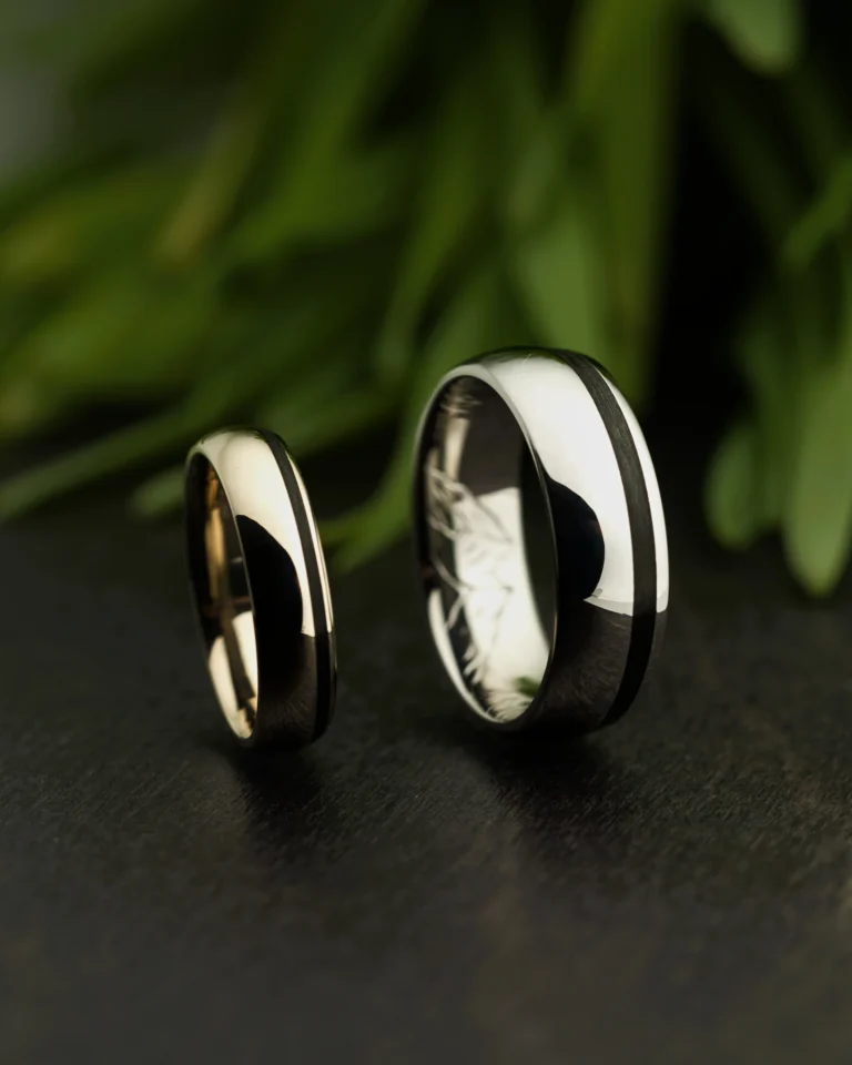 laulības gredzeni ar karbonu