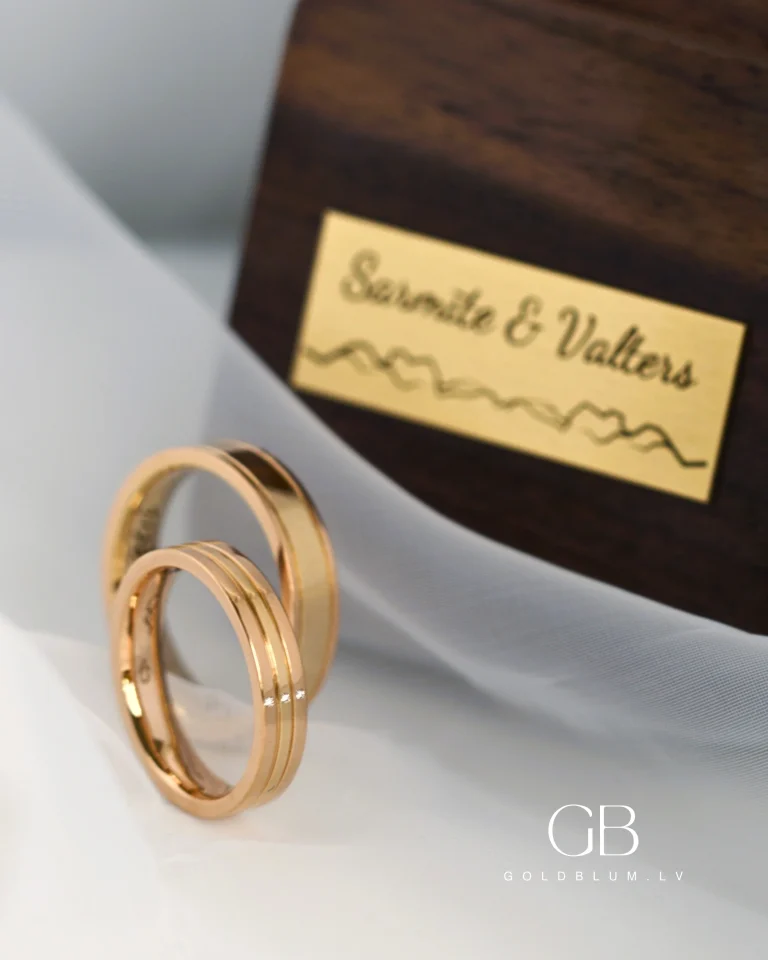 zelta laulības gredzeni ar gravējumu laulības gredzeni (1)