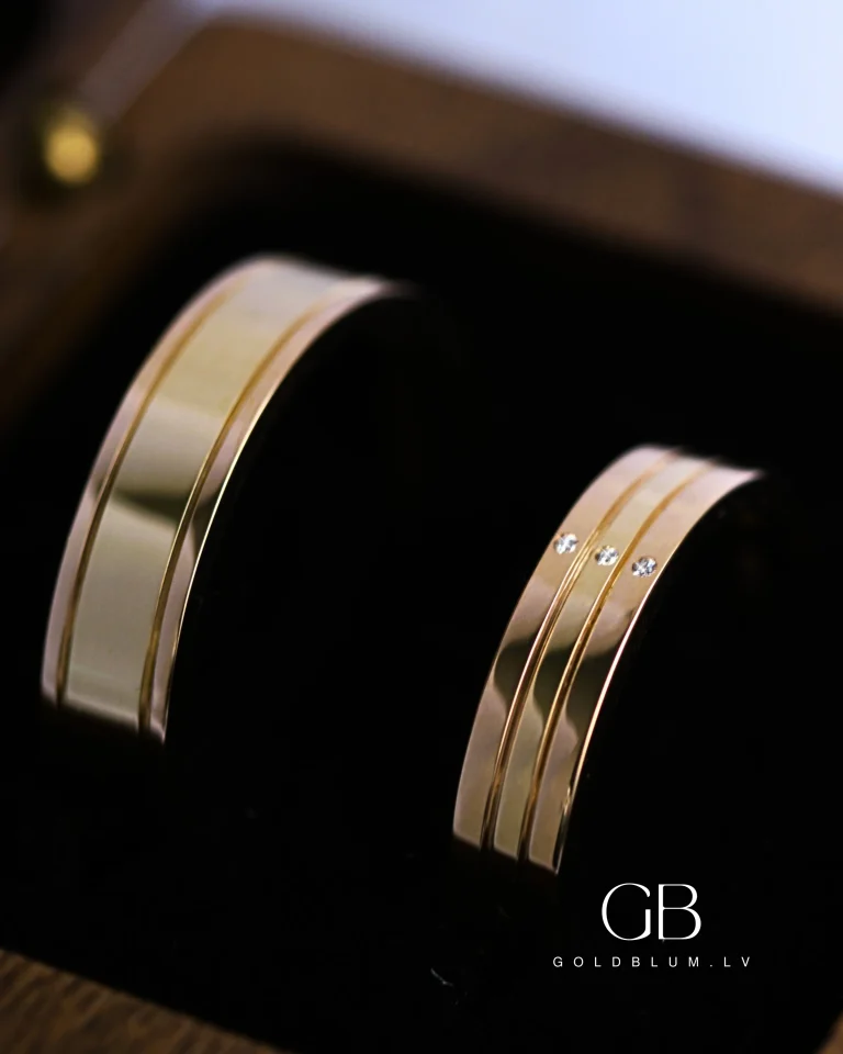 Laulību gredzeni divas krāsas