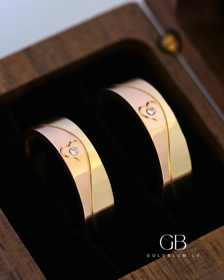 Laulību gredzeni divas krāsas