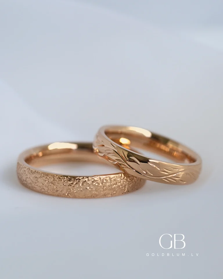 zelta laulības gredzeni ar gravējumu laulības gredzeni