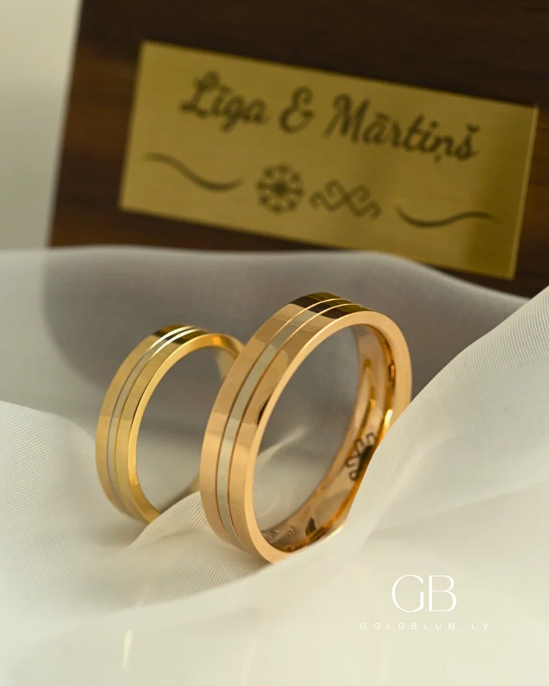 Laulību gredzeni divas krāsas