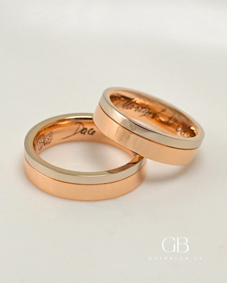 Laulību gredzeni divas krāsas