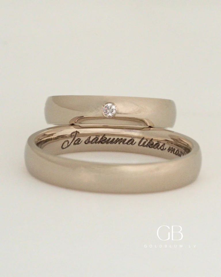 baltā zelta laulības gredzeni