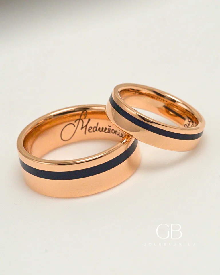 Laulības gredzeni ar karbonu