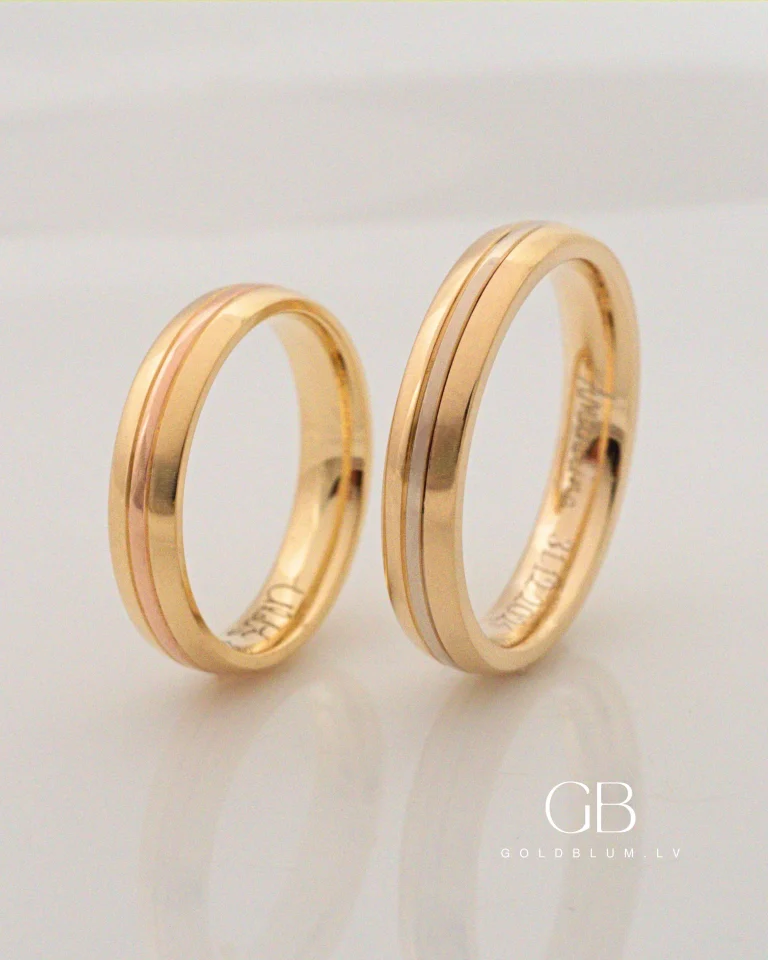 Laulību gredzeni divas krāsas