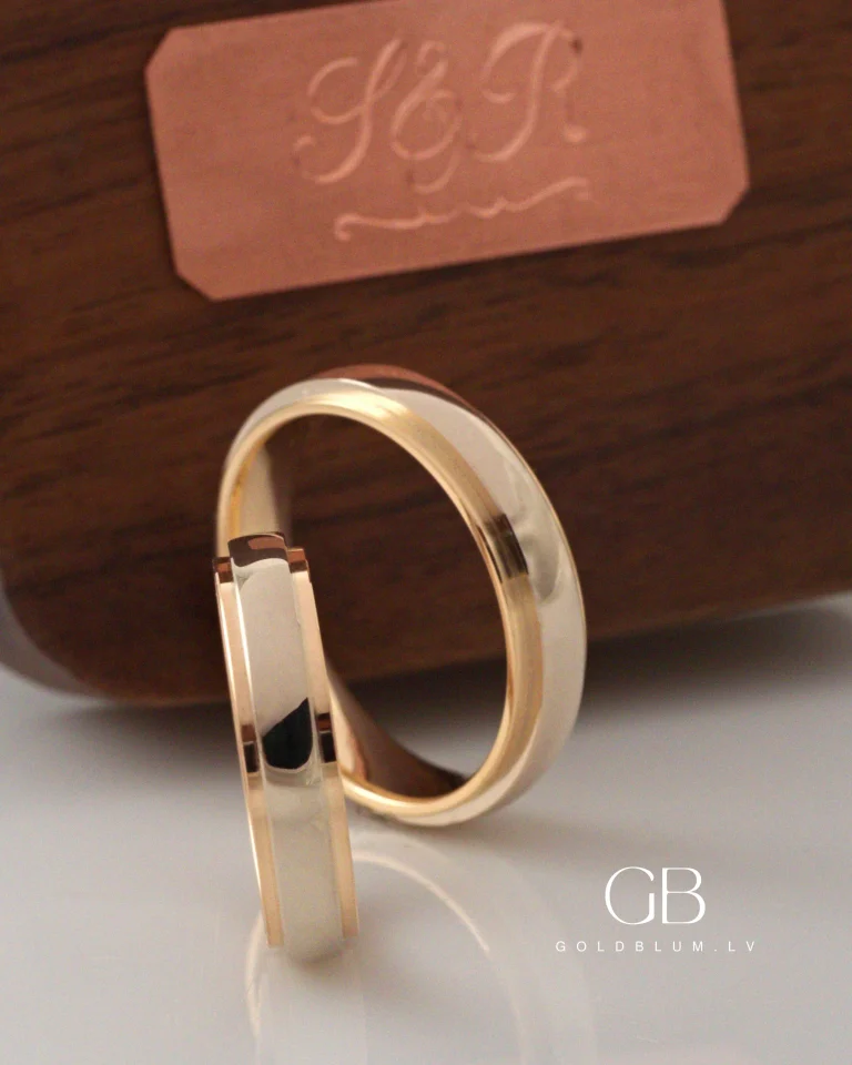 Laulību gredzeni divas krāsas