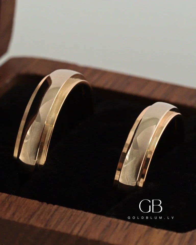 Laulību gredzeni divas krāsas