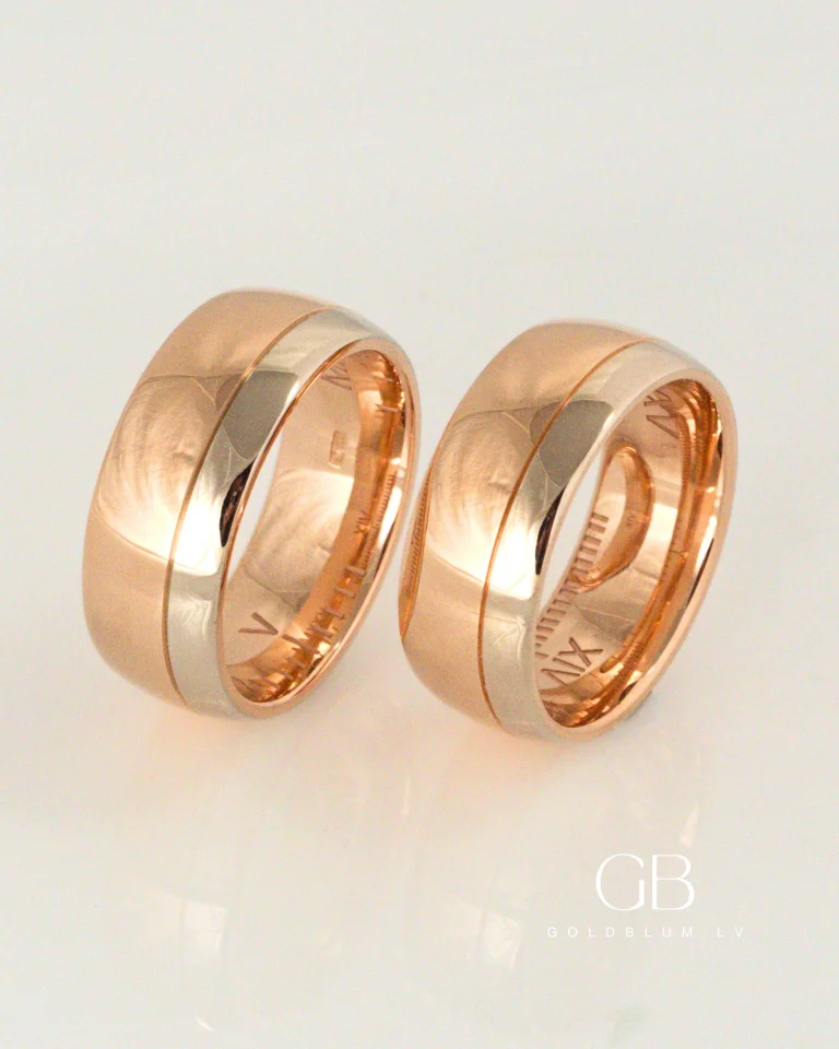 Laulību gredzeni divas krāsas