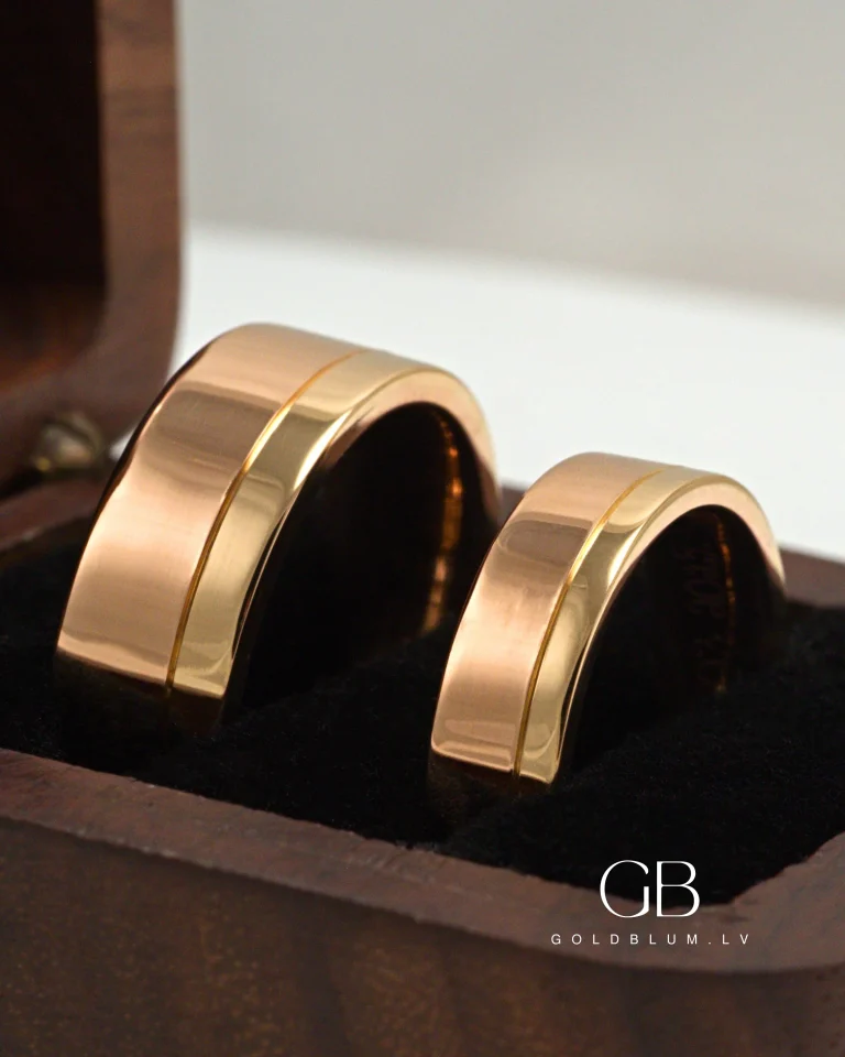 Laulību gredzeni divas krāsas