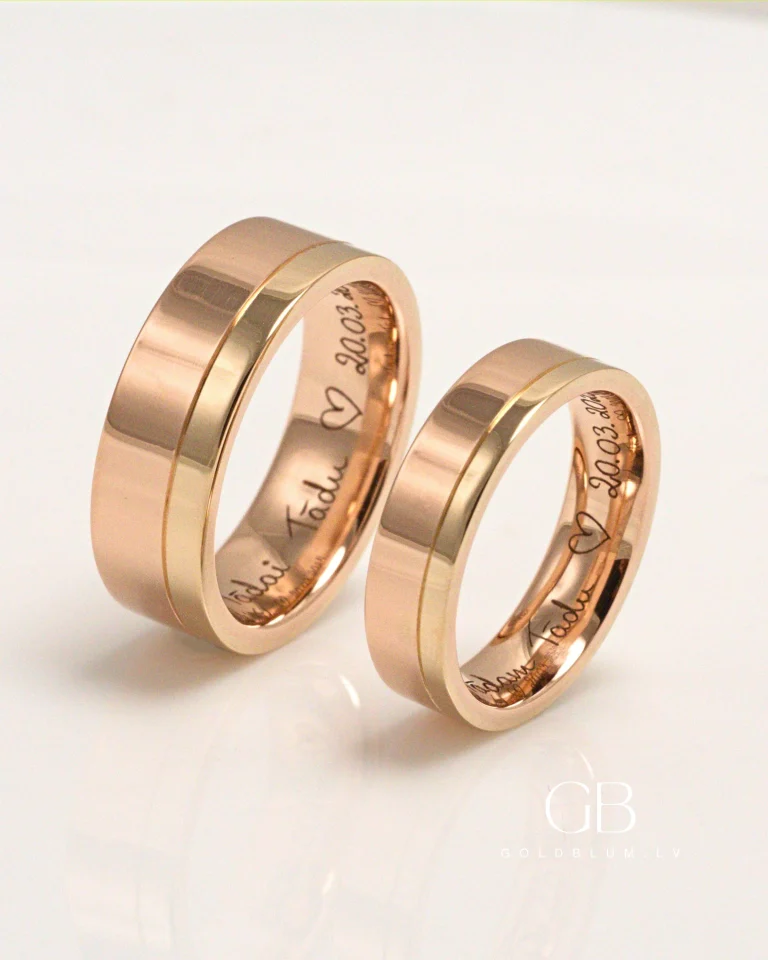 Laulību gredzeni divas krāsas