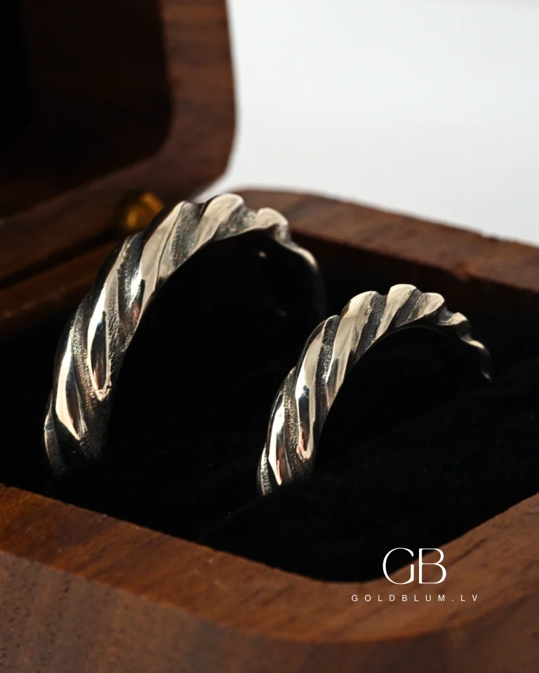 sudraba laulību gredzeni