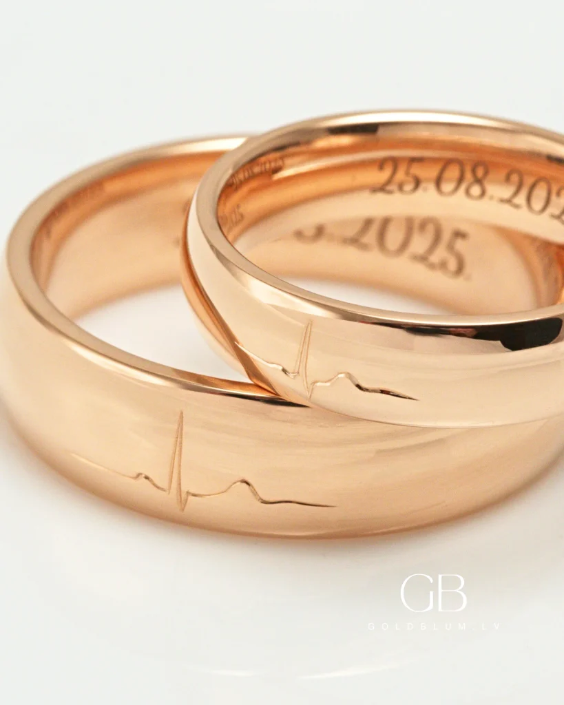 Zelta gredzeni ar sirdspukstiem